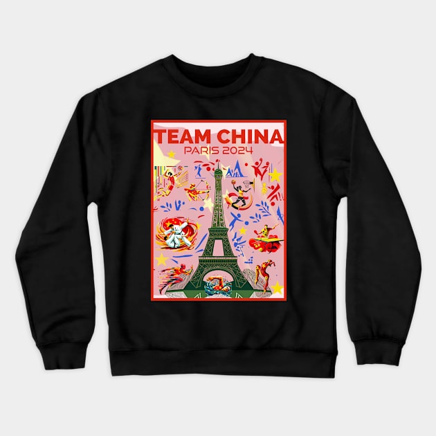 Team China - Paris 2024 Crewneck Sweatshirt by Dec69 Studio